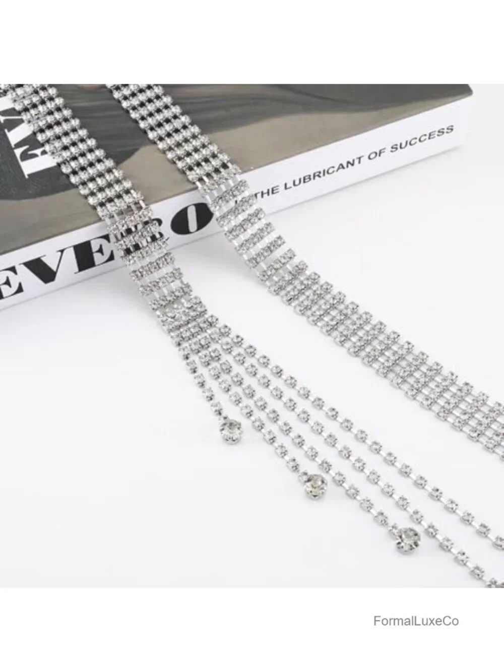 Crystal Rhinestone Chain Belt for Dress Wedding Evening Wear